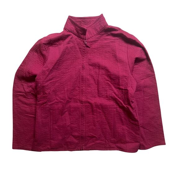 Eileen Fisher Red Full Zip Sweater Size S - Picture 1 of 7